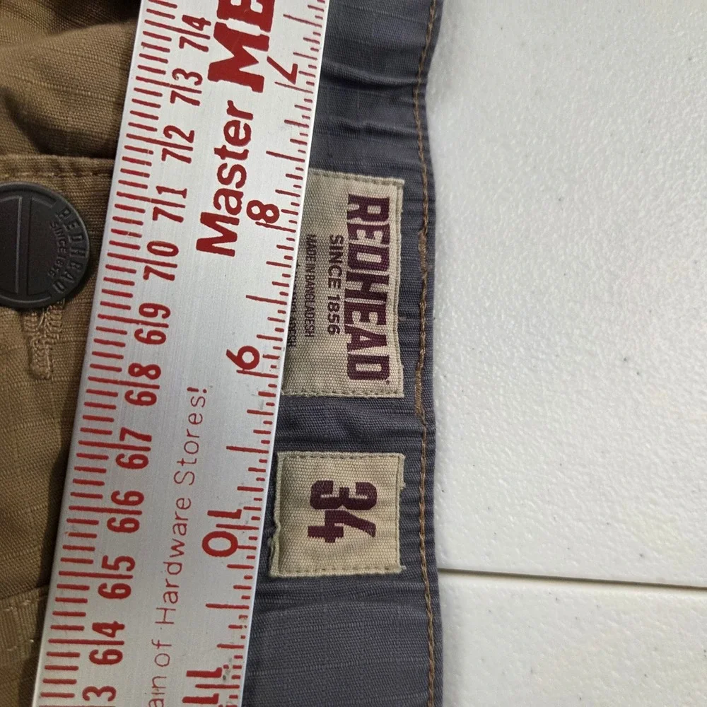 RedHead Mens Size 34 Brown Cargo Shorts Rugged Utility Outdoor Hiking Casual